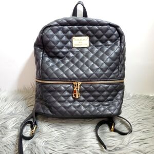 bebe Quilted Black Danielle Backpack